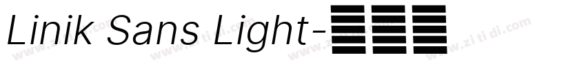Linik Sans Light字体转换